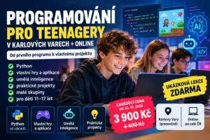 Programování pro teenagery – Karlovy Vary + online