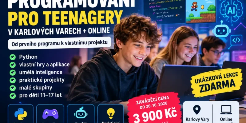 Programování pro teenagery – Karlovy Vary + online
